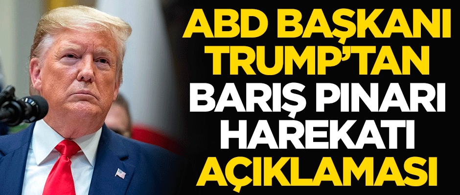 ABD Başkanı Trump’tan Barış Pınarı Harekatı açıklaması
