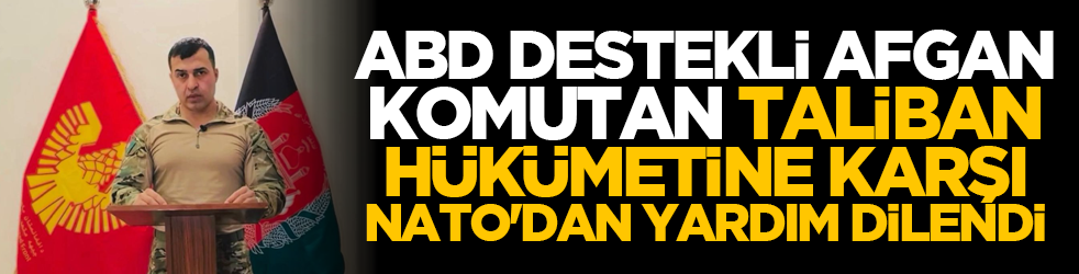 ABD destekli Afgan komutan, Taliban Hükümetine karşı NATO'dan yardım dilendi