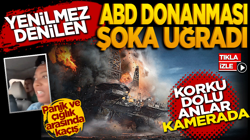 ABD Donanması Bahreyn’de Şoka Uğradı: Korku dolu anlar kamerada