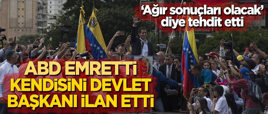 ABD emretti, kendisini devlet başkanı ilan etti!