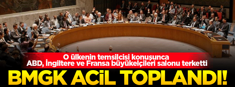 ABD, Fransa ve İngiltere büyükelçileri salonu terk etti