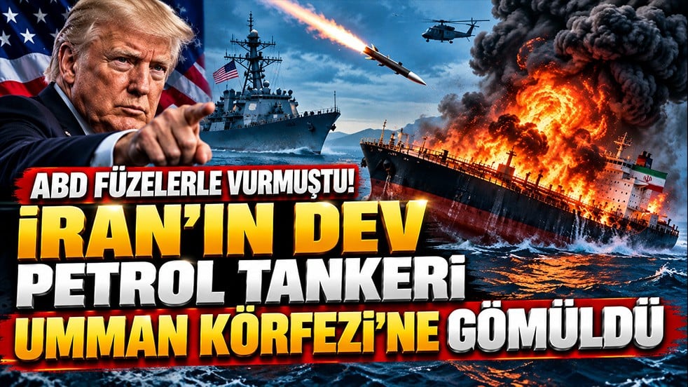 ABD füzelerle vurmuştu! İran’ın dev petrol tankeri Umman Körfezi’ne gömüldü
