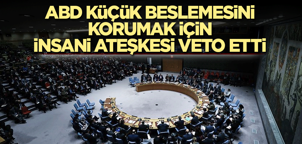 ABD küçük beslemesini korumak için insani ateşkesi veto etti