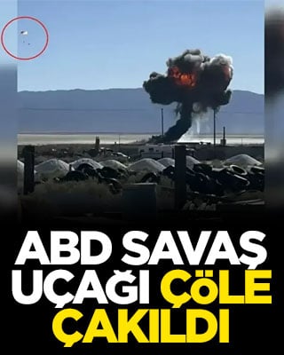 ABD savaş uçağı çöle çakıldı