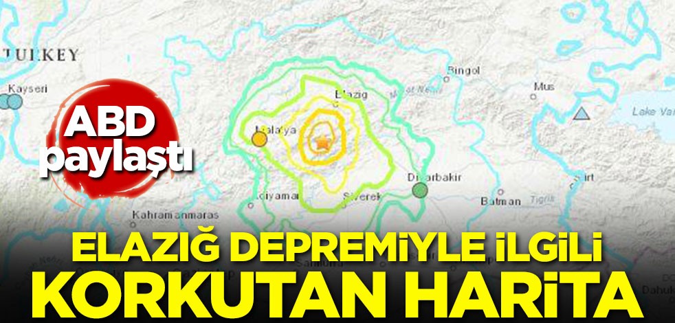 İşte Elazığ depreminin haritası