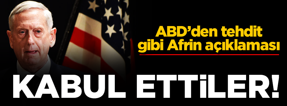ABD, YPG'li teröristlerin Afrin'e kaydığını kabul etti