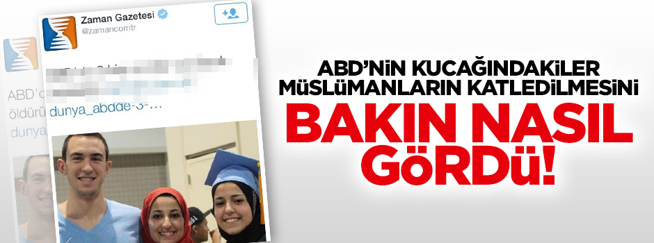 ABD'de 3 Müslüman katledildi paralel 'kişi' dedi