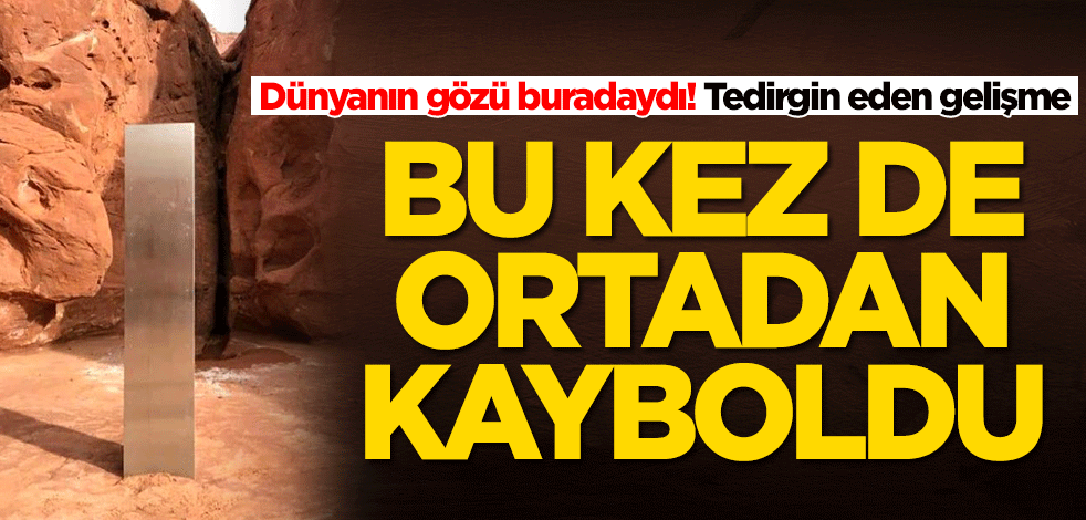 ABD'de çölde keşfedilen gizemli metal blok ortadan kayboldu!