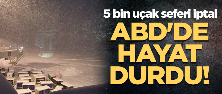 ABD'de hayat durdu! 5 bin uçak seferi iptal