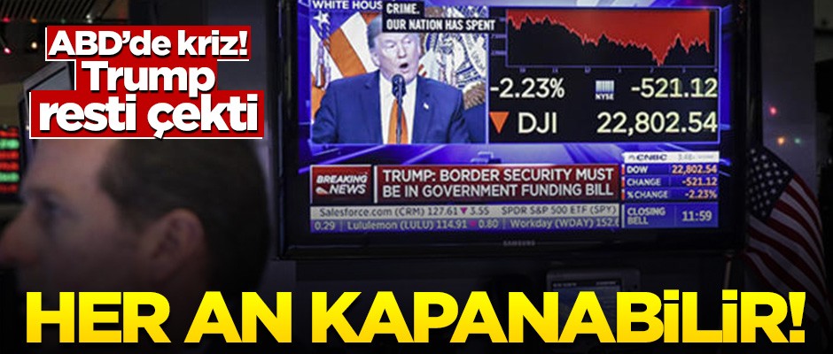ABD'de kriz... Trump imzalamayacak, her an kapanabilir!