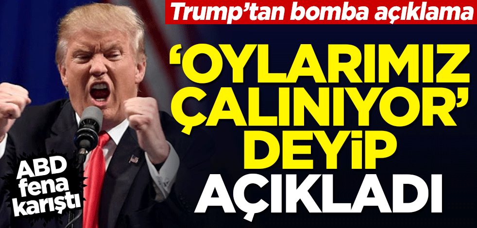 ABD'de ortalı karıştı... Trump'dan bomba açıklama: Oylarımızı çalmaya çalışıyorlar