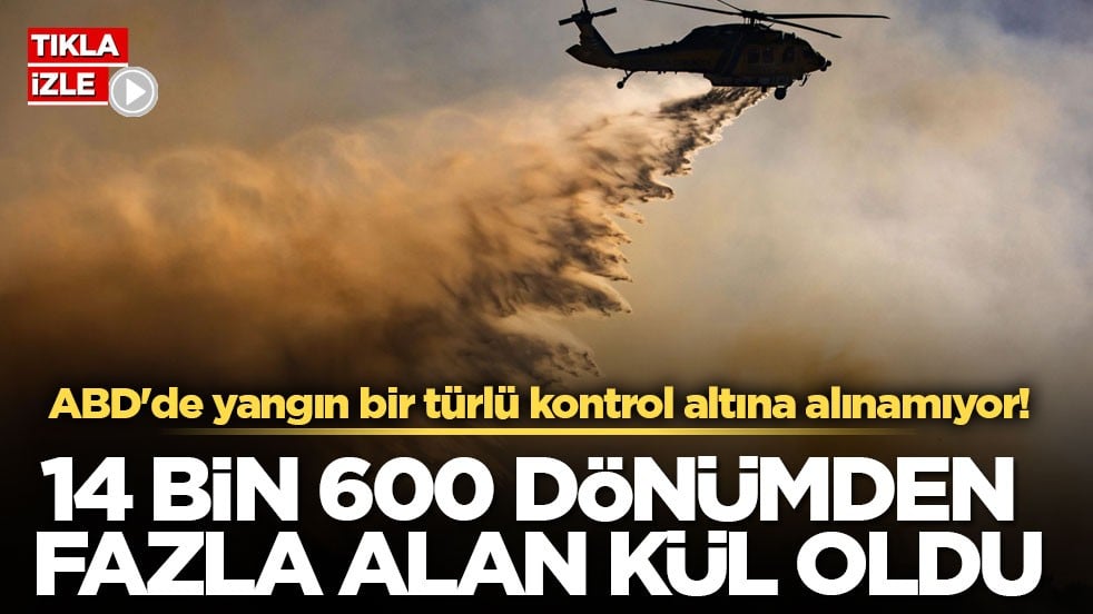 ABD'de yangın bir türlü kontrol altına alınamıyor! 14 bin 600 dönümden fazla alan kül oldu