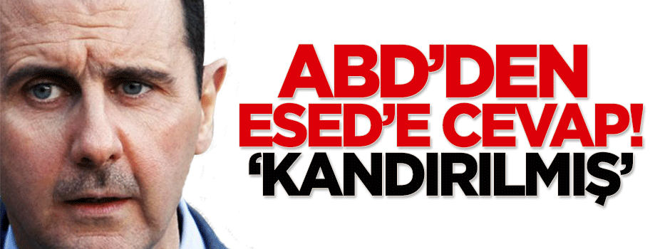 ABD'den Esed'e cevap