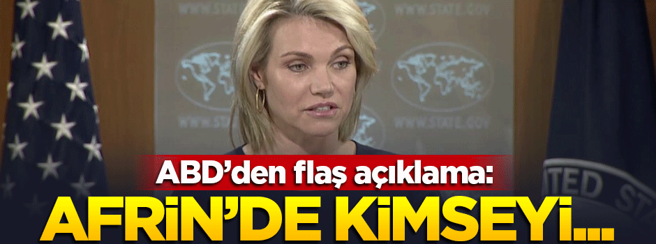 ABD'den flaş 'Afrin' açıklaması
