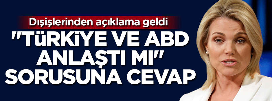 ABD'den flaş Türkiye açıklaması