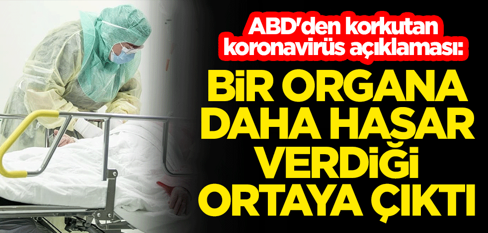 ABD'den korkutan koronavirüs açıklaması: Bir organa daha hasar verdiği ortaya çıktı
