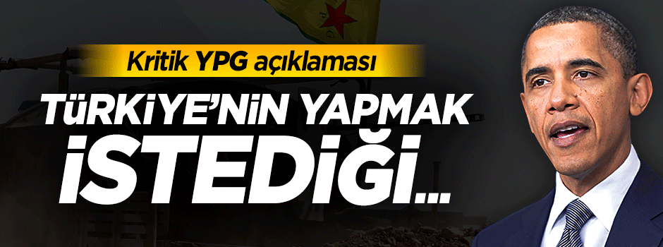 ABD'den kritik YPG açıklaması!