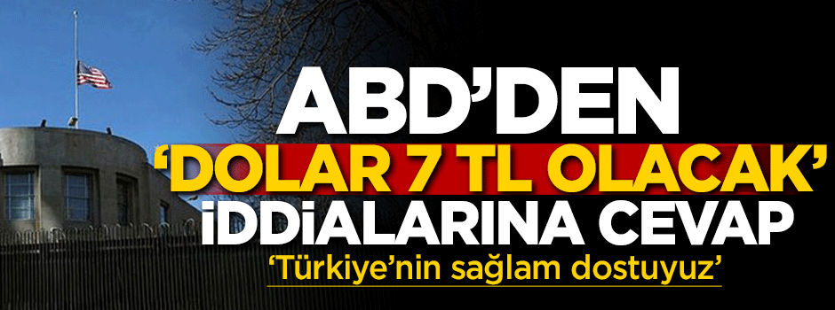 ABD'den son dakika Türkiye açıklaması