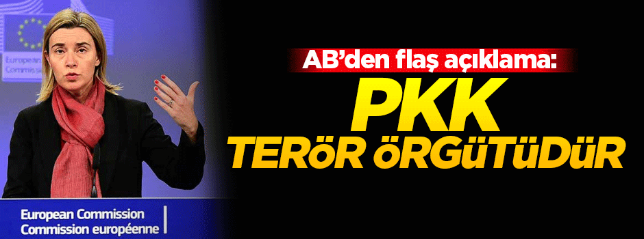 AB'den flaş terör örgütü PKK açıklaması