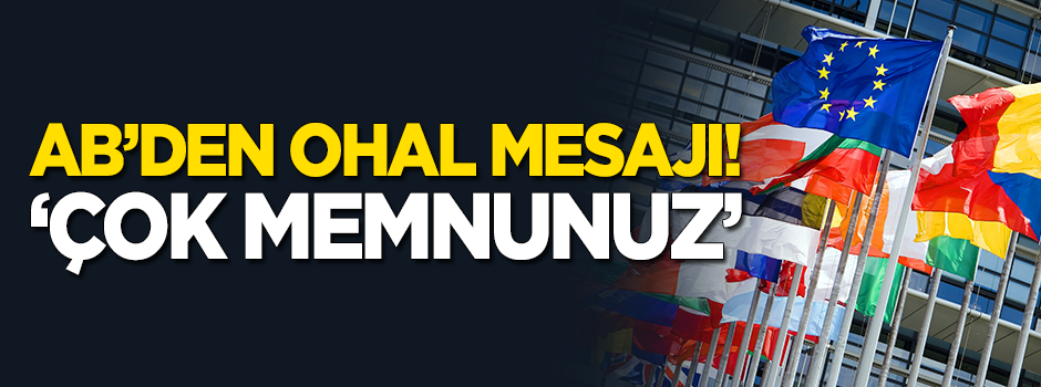 AB'den 'OHAL' mesajı: Memnuniyet duyuyoruz