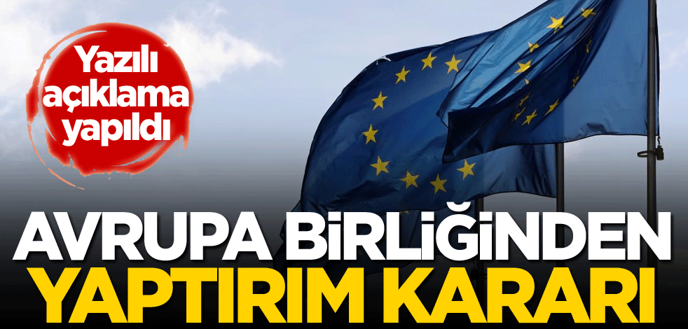 AB'den yaptırım kararı