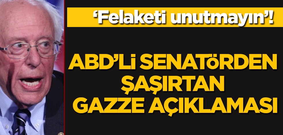 ABD'li Senatörden Gazze çağrısı! Felaketi unutmayın