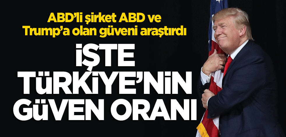 ABD'li şirket Trump'a olan güveni araştırdı! İşte Türkiye'deki güven oranı