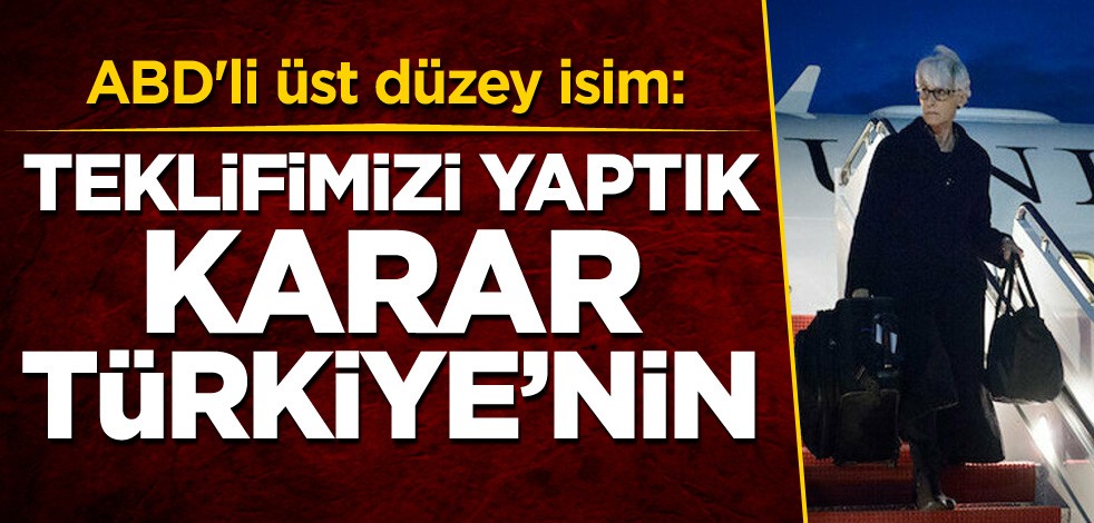 ABD'li üst düzey isim: Teklifimizi yaptık, karar Türkiye'nin