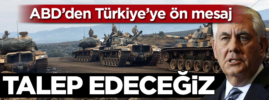 ABD'den Türkiye ve Tillerson açıklaması