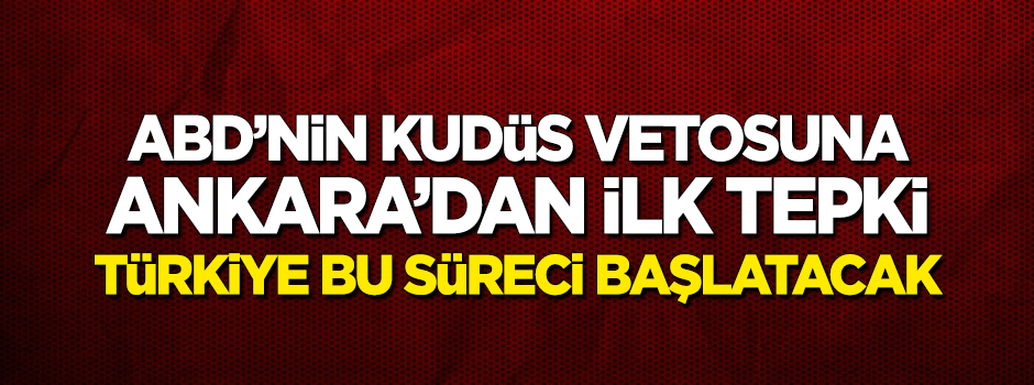 ABD'nin Kudüs vetosuna Türkiye'den ilk tepki