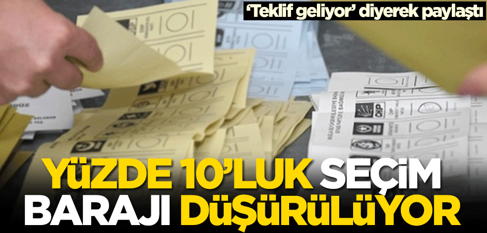 Abdulkadir Selvi duyurdu: Yüzde 10'luk seçim barajı düşürülüyor!