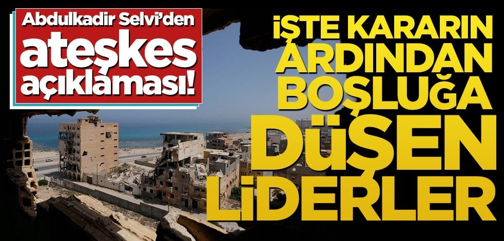 Abdulkadir Selvi’den ateşkes açıklaması! İşte kararın ardından boşluğa düşen liderler