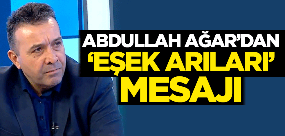 Abdullah Ağar'dan 'eşek arıları' mesajı