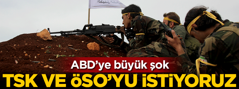 ABD'ye büyük şok: TSK ve ÖSO'yu istiyoruz