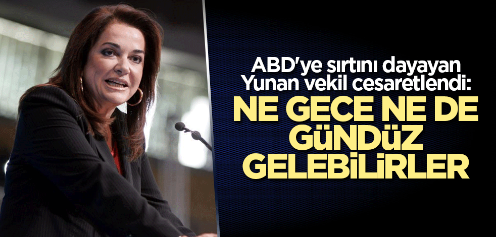 ABD'ye sırtını dayayan Yunan vekil cesaretlendi: Ne gece ne de gündüz gelebilirler