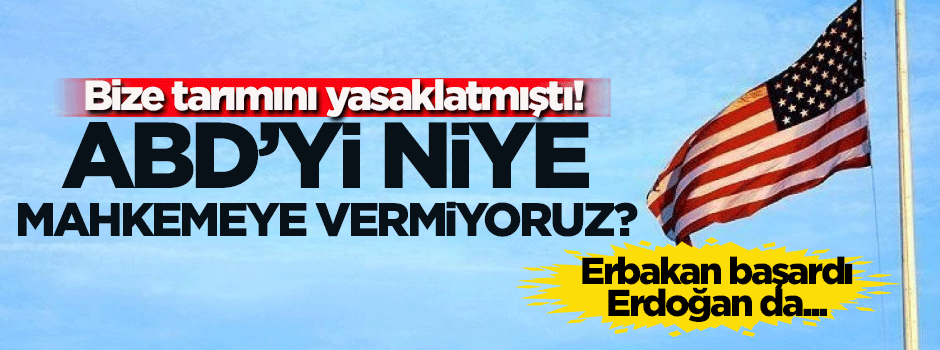 'ABD’yi niye mahkemeye vermiyoruz?'