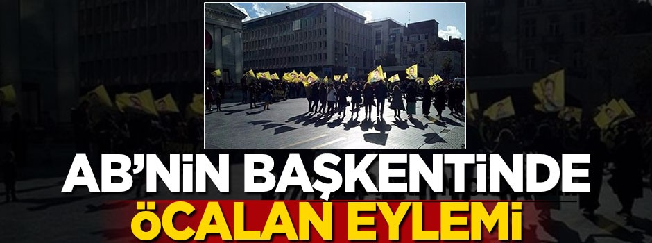 AB'nin başkentinde Öcalan eylemi