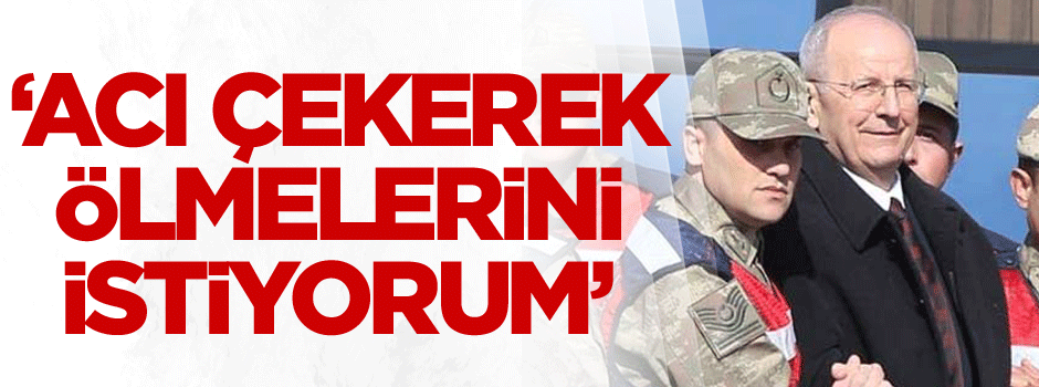 "Acı çekerek ölmelerini istiyorum"