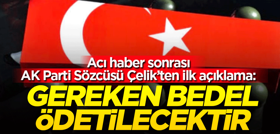 Acı haber sonrası AK Parti Sözcüsü Çelik’ten ilk açıklama: Gereken bedel ödetilecektir