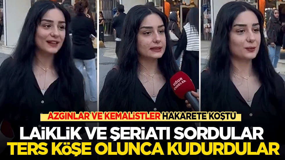 Açık genç kadının laiklik ve şeriat sözleri, azgınlarla kemalistleri kudurttu! Hakarete koştular