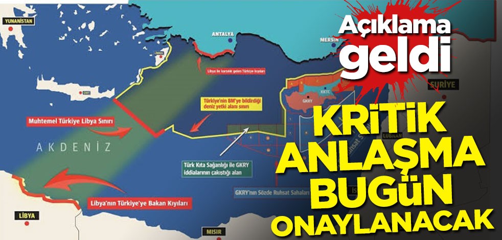 Açıklama geldi! Libya ile yapılan mutabakat bugün Meclis'te onaylanacak