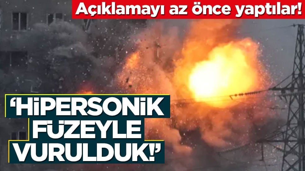 Açıklamayı az önce yaptılar! 'Hipersonik füzeyle vurulduk!'