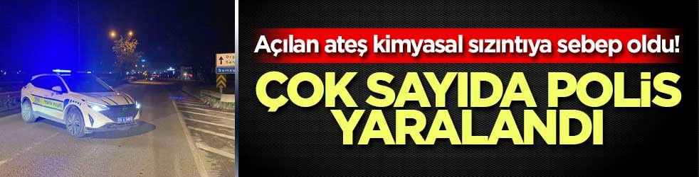 Açılan ateş kimyasal sızıntıya sebep oldu! Çok sayıda polis yaralandı
