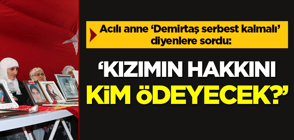 Acılı anne 'Demirtaş serbest bırakılmalı' diyenlere sordu: Kızımın hakkını kim ödeyecek?