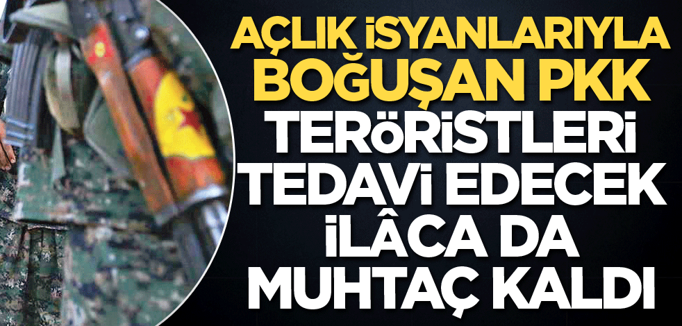 Açlık isyanlarıyla boğuşan PKK, teröristleri tedavi edecek ilâca da muhtaç kaldı
