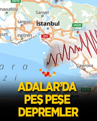 Adalar'da peş peşe depremler İstanbul'u korkuttu!