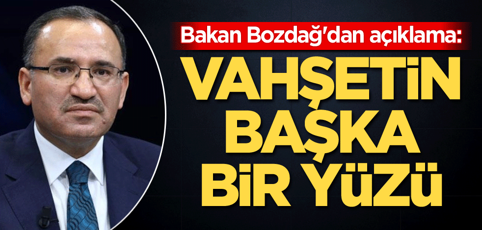 Adalet Bakanı Bozdağ'dan açıklama: Vahşetin başka bir yüzü