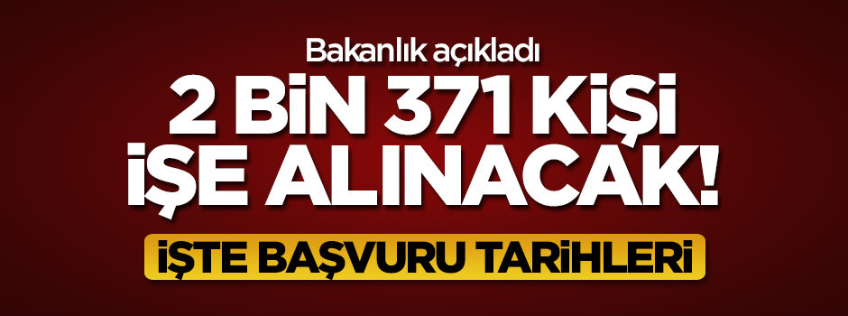 Adalet Bakanlığı 2 bin 371 yeni personel alıyor