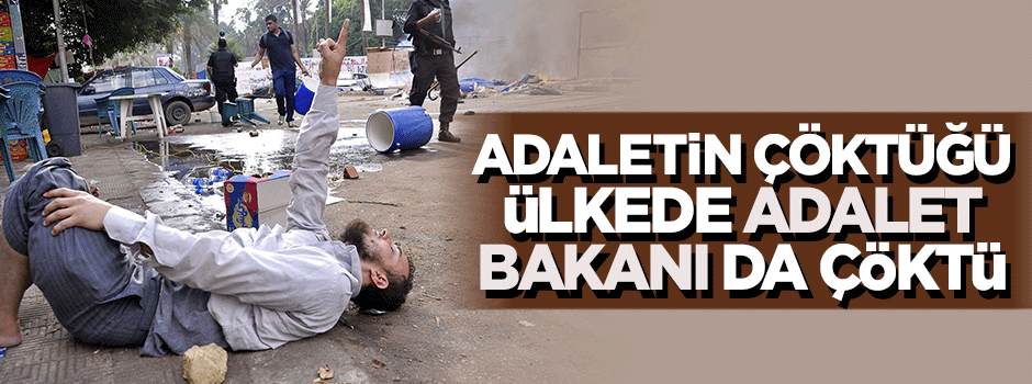 Adaletin çöktüğü Mısır'da darbeci Adalet Bakanı istifa etti