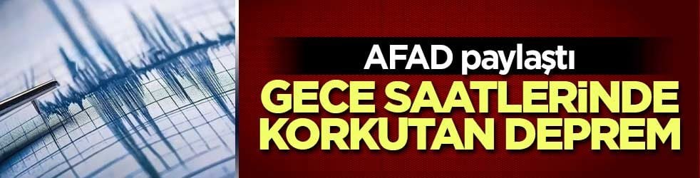 Adana Saimbeyli’de gece saatlerinde 4,1 büyüklüğünde deprem